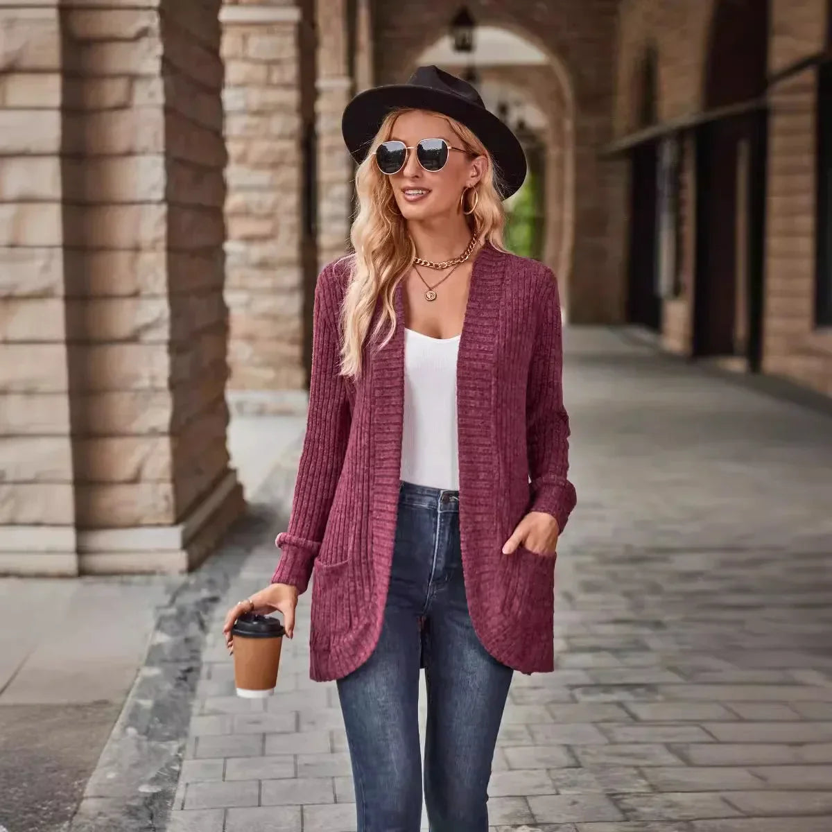 Esmeralda  | Casual Cardigan med Fickor